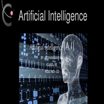 ARTIFICIAL INTELLIGENCE ppt. | PPTX