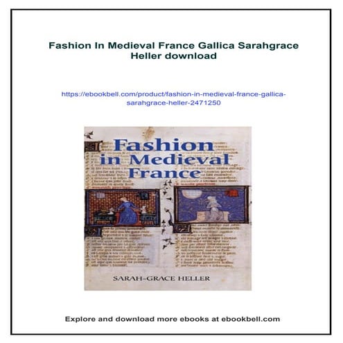 Fashion In Medieval France Gallica Sarahgrace Heller | PDF