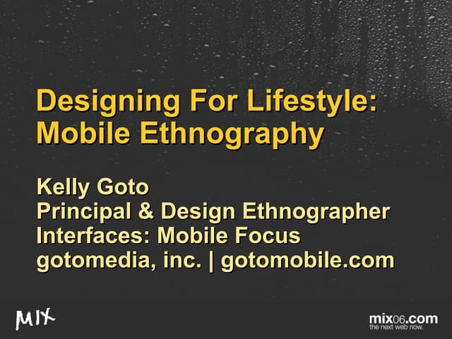 Extending Your Experience to Mobile Devices