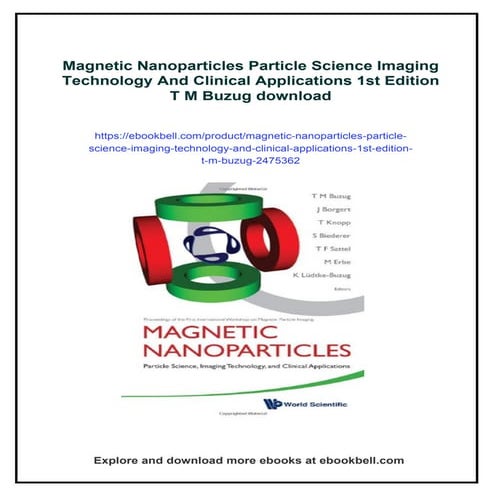 Magnetic Nanoparticles Particle Science Imaging Technology And Clinical ...