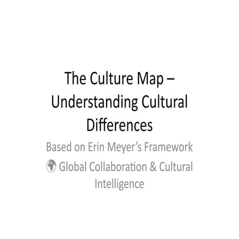 Culture map - Book Review | PPTX