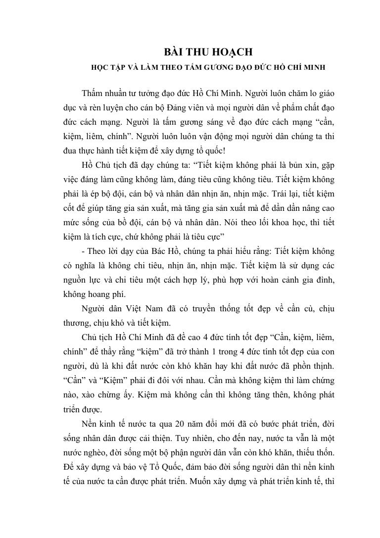  123doc bai thu hoach hoc tap va lam theo tam guong dao duc ho chi 