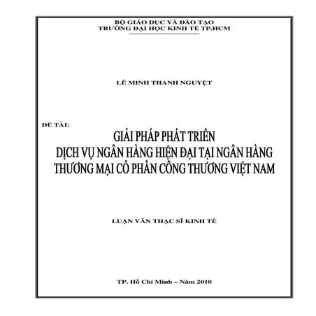 Giải pháp phát triển dịch vụ ngân hàng hiện đại