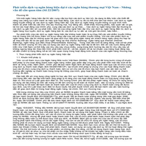 Phát triển ngân hàng hiện đại