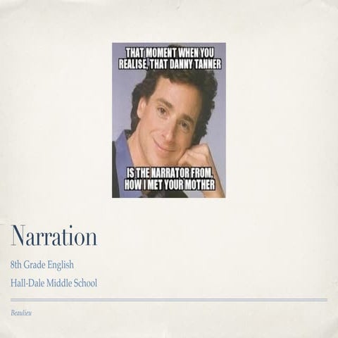 Narration: 1st, 2nd, and 3rd