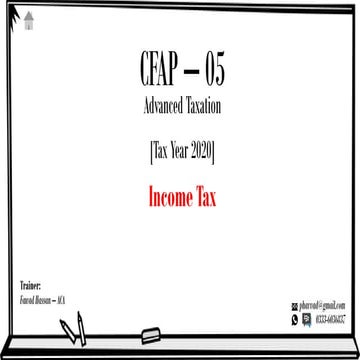 Income Tax Law - Pakistan