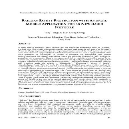 RAILWAY SAFETY PROTECTION WITH ANDROID MOBILE APPLICATION FOR 5G NEW RADIO NE...