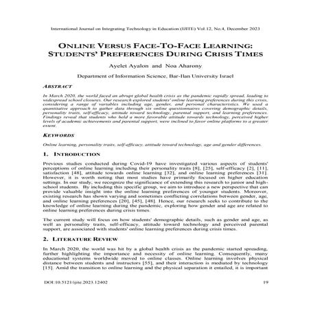 The interplay of factors affecting online learning experience in higher ...