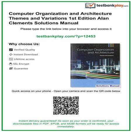 Computer Organization and Design 5th Edition Patterson Test Bank | PDF