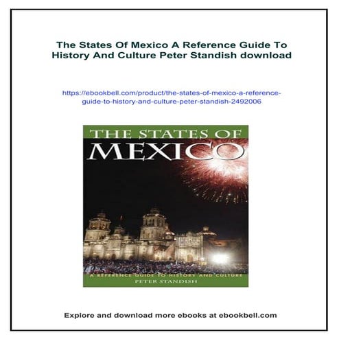 The States Of Mexico A Reference Guide To History And Culture Peter Standish