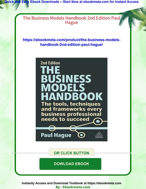 The Business Models Handbook 2nd Edition Paul Hague