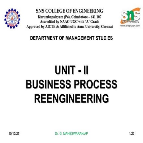 Business process re engineering | PPTX
