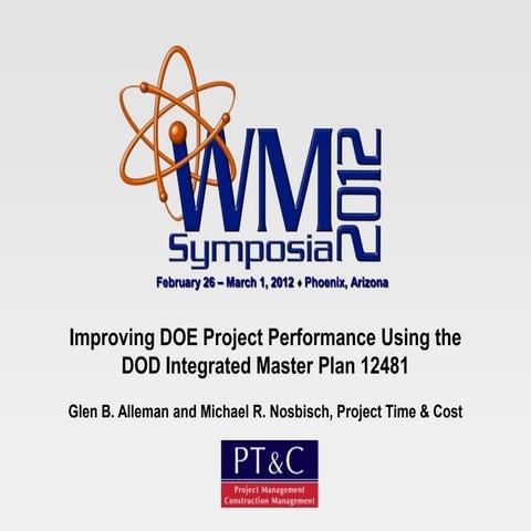 Improving project performance presentation