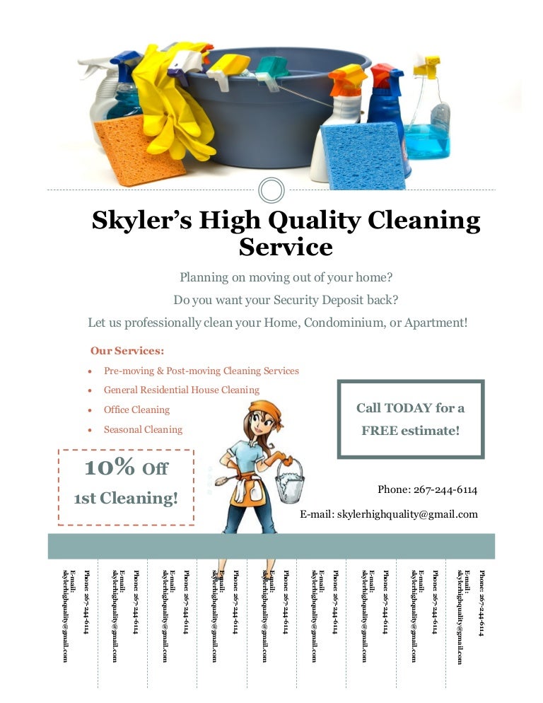 GERALD RICHARDSON FLYER FOR CLEANING SERVICES