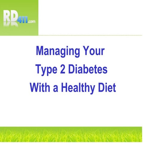 Managing Diabetes Through a Healthy Diet