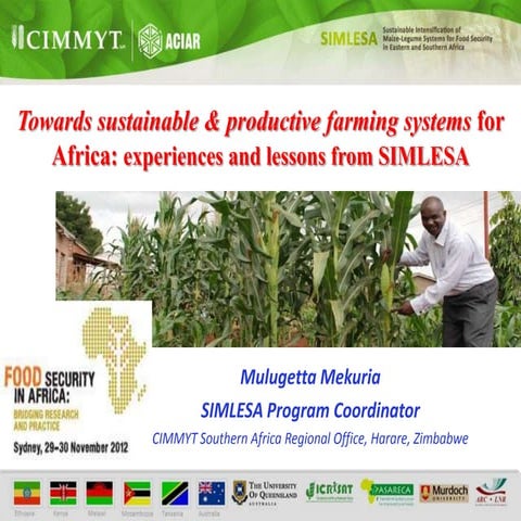Towards sustainable & productive farming systems for Africa: experiences and ...
