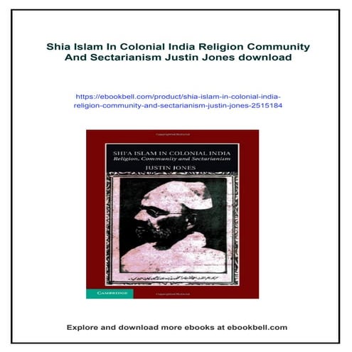 Shia Islam In Colonial India Religion Community And Sectarianism Justin ...