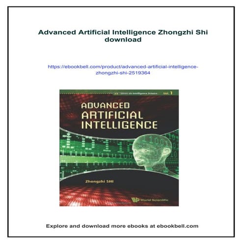 Advanced Artificial Intelligence Zhongzhi Shi | PDF