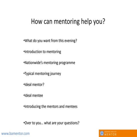 How can mentoring help you?