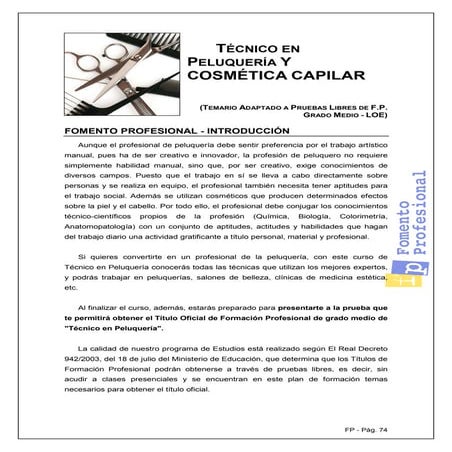 Técnico en Peluquería y Cosmética