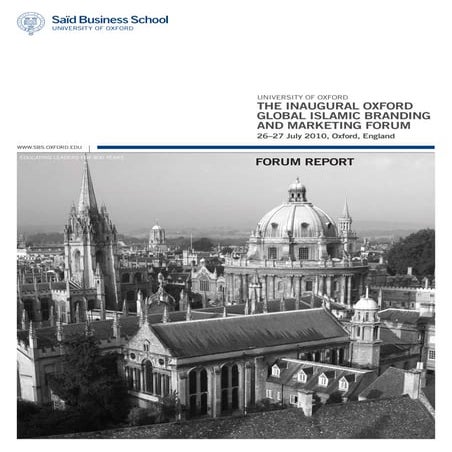 Oxford Islamic Branding and Marketing Forum Report