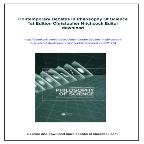 Contemporary Debates In Philosophy Of Science 1st Edition Christopher ...