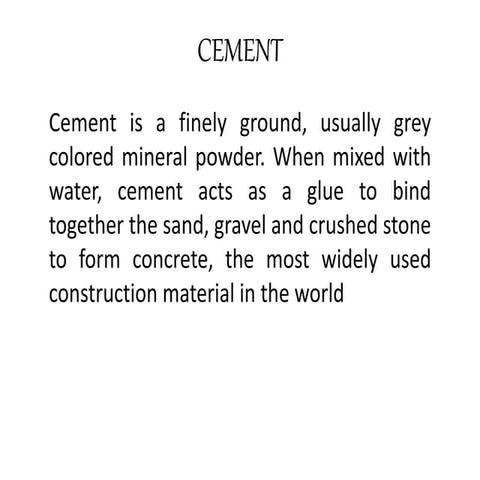 Cement manufacturing 