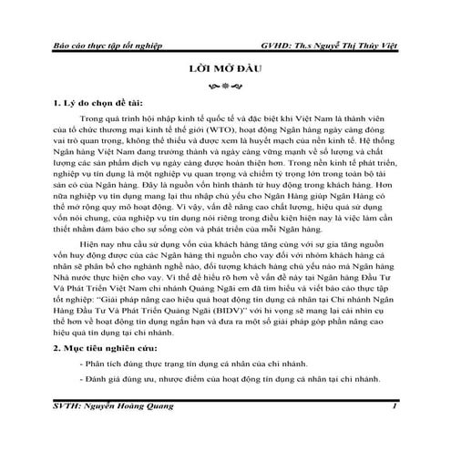BÁO CÁO THỰC TẬP VỀ HOẠT ĐỘNG TÍN DỤNG TẠI CÁC NGÂN HÀNG THƯƠNG MẠI docx