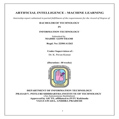 Artificial Intelligence – Machine Learning | PDF