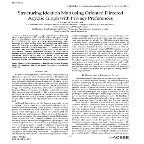 Structuring Ideation Map using Oriented Directed Acyclic Graph with Privacy P...