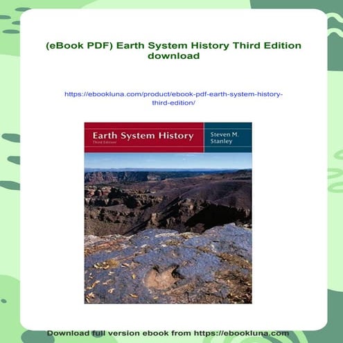 (eBook PDF) Earth System History Third Edition