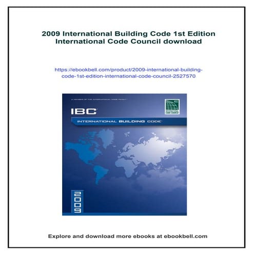 2009 International Building Code 1st Edition International Code Council
