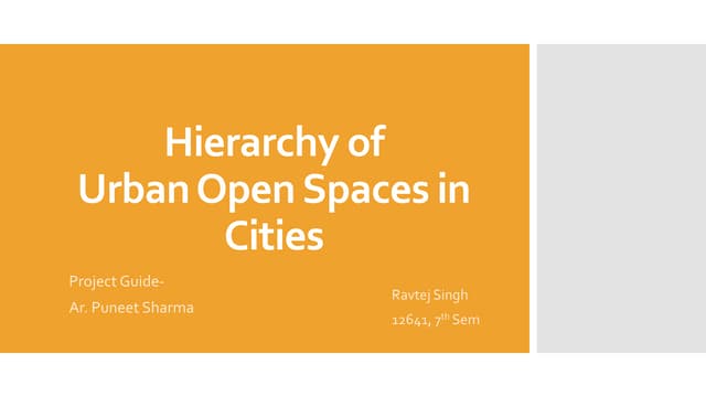 Hierarchy Of Open Spaces