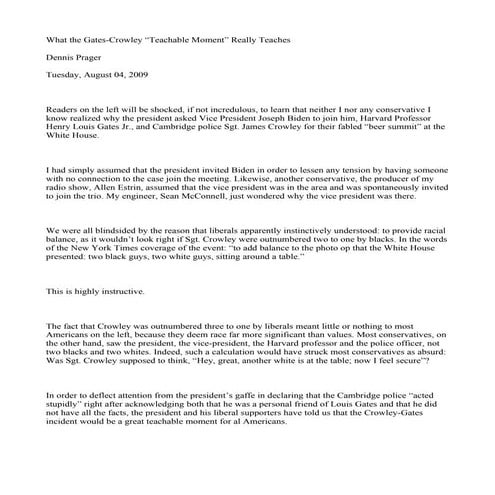 Dennis Prager Columns