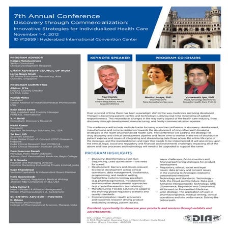Drug Information Agency (dia) 7th annual conference: Kapil Khandelwal, www.ka...