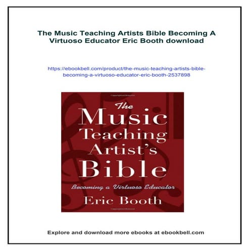 The Music Teaching Artists Bible Becoming A Virtuoso Educator Eric ...