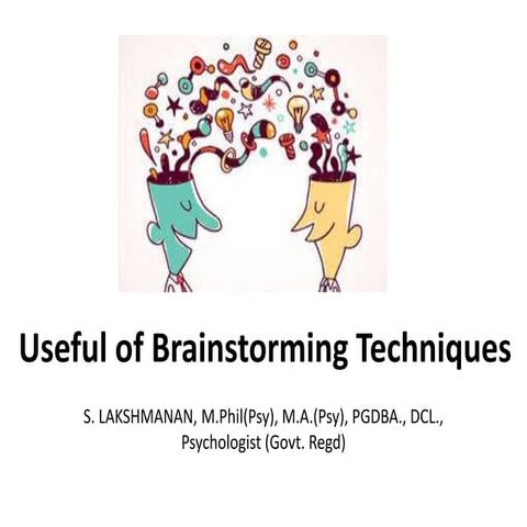 127. Useful of Brainstorming techniques