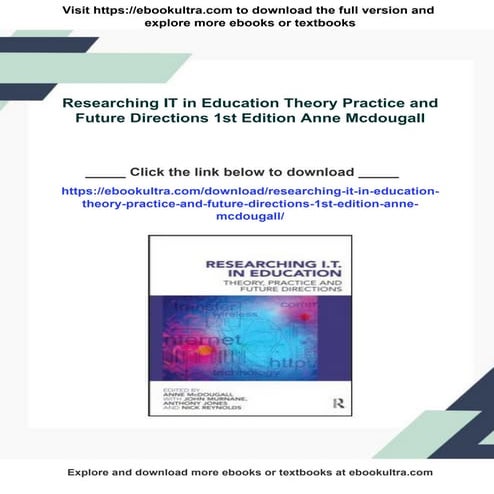 Researching IT in Education Theory Practice and Future Directions 1st Edition...