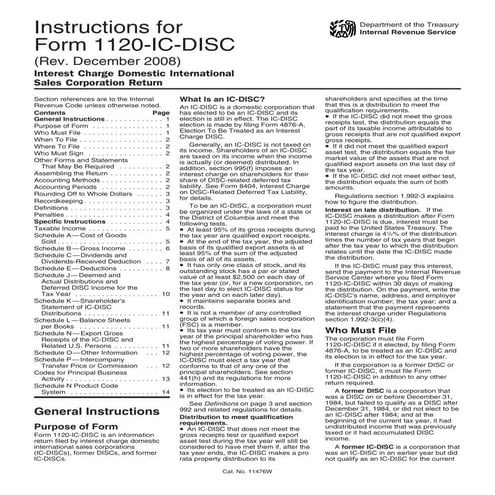 Instructions for Form 1120-RIC, U.S. Income Tax Return For Regulated ...