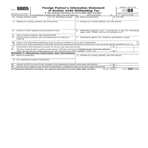 Form 8804 Annual Return for Partnership Withholding Tax | PDF