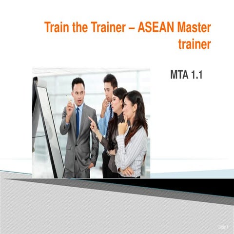 Train the Trainer – ASEAN Master trainer