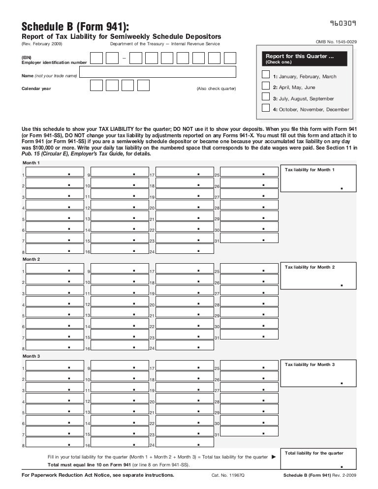 Form 941 Employer's Quarterly Federal Tax Return Form 941 Employer…