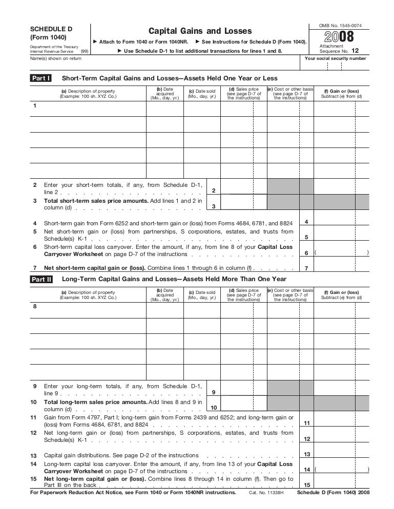 form 1040 schedule d capital gains and losses irs form 6781