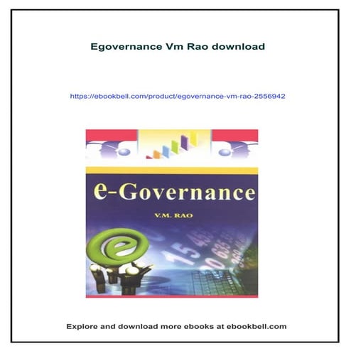 Download full ebook of Egovernance Vm Rao instant download pdf