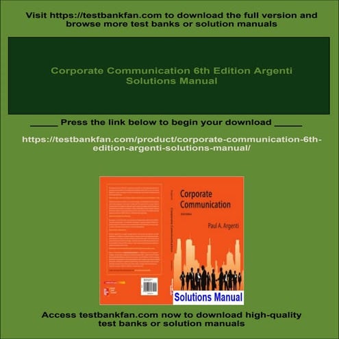 CORPORATE COMMUNICATION 5TH EDITION ARGENTI PDF visual data 4