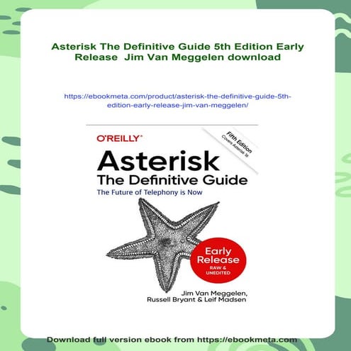 Asterisk The Definitive Guide 5th Edition Early Release  Jim Van Meggelen