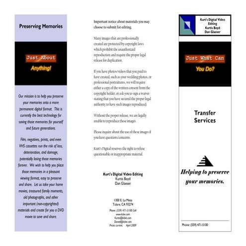 TRANSFER VIDEO TAPE (VHS) TO VIDEO TAPE. Any system to any system ...