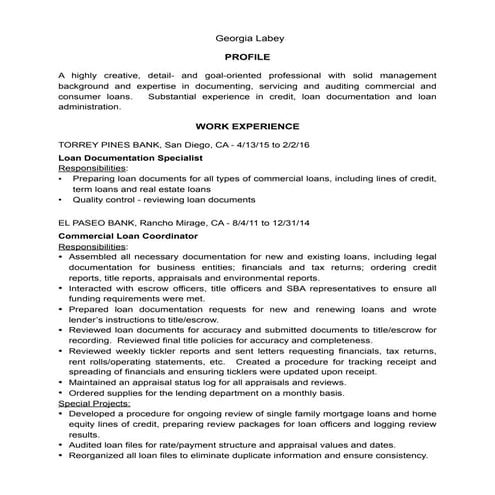 Banking Resume Feb 2016