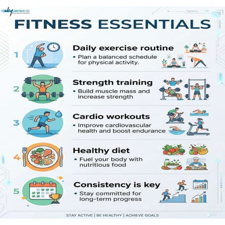 Fitness Essentials 💪 | Daily Routine for a Healthy Life | PDF