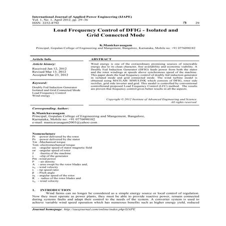 Load Frequency Control of DFIG-isolated and Grid Connected Mode
